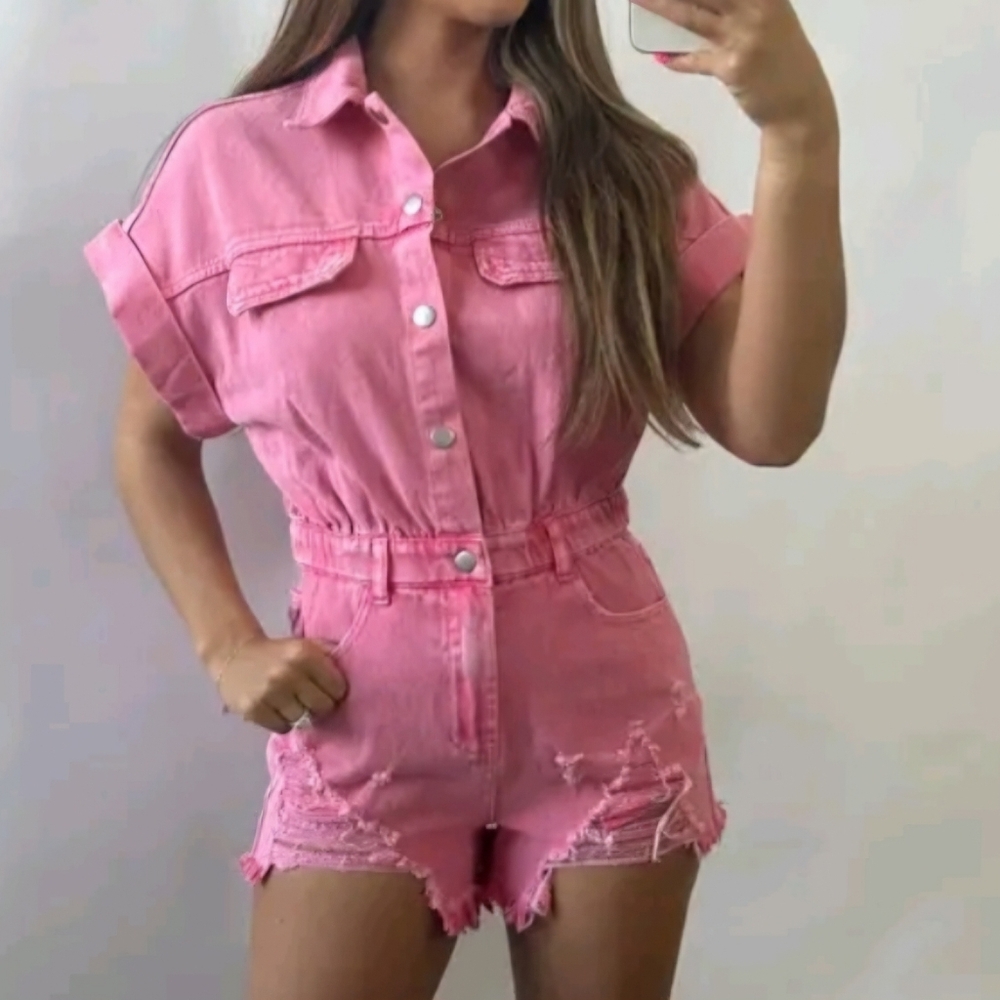 Denim Romper